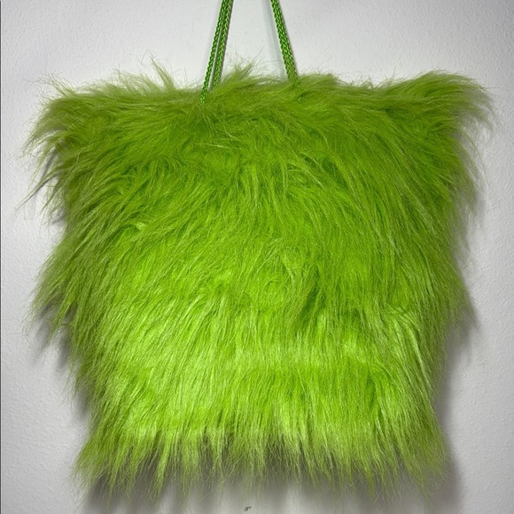Fuzzy Green Monster Halloween Bag - Picture 4 of 9